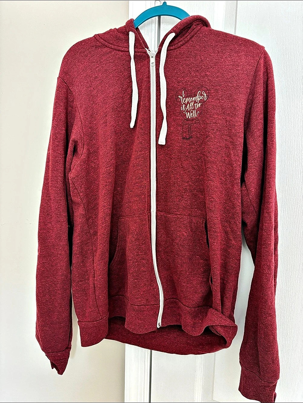 Bella + Canvas Pixie Lee & Co. Zip-Up Taylor Swift/Disney World Hoodie Red Size